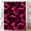 Modern Red Tie-Dye Shower Curtain Bath Decor for Home Bathroom Waterproof Fabric 72x84in (Red)
