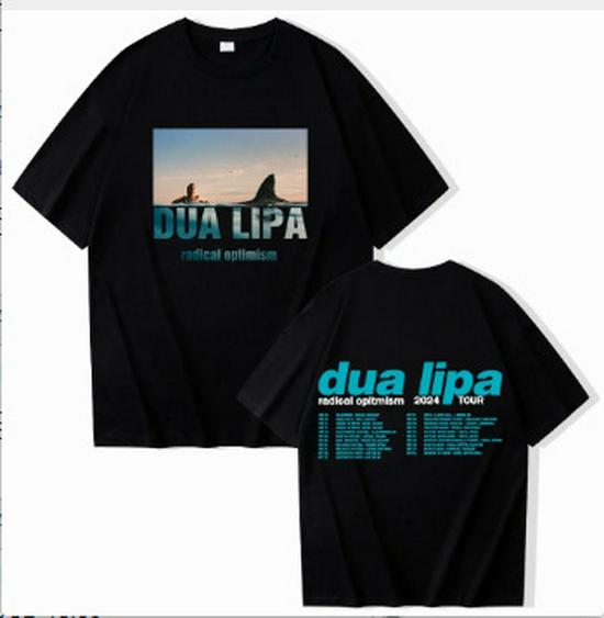 2024 DUA LIPA Print Short Sleeve Round Neck Casual T-shirt