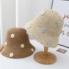Fisherman Hat Summer Straw Hat with Flower Decoration Perfect for Teens Ladies Seeking Style Comfort
