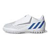 Abriebfeste niedrig geschnittene Fußballschuhe Weiß Blau Kinder GZ7198
