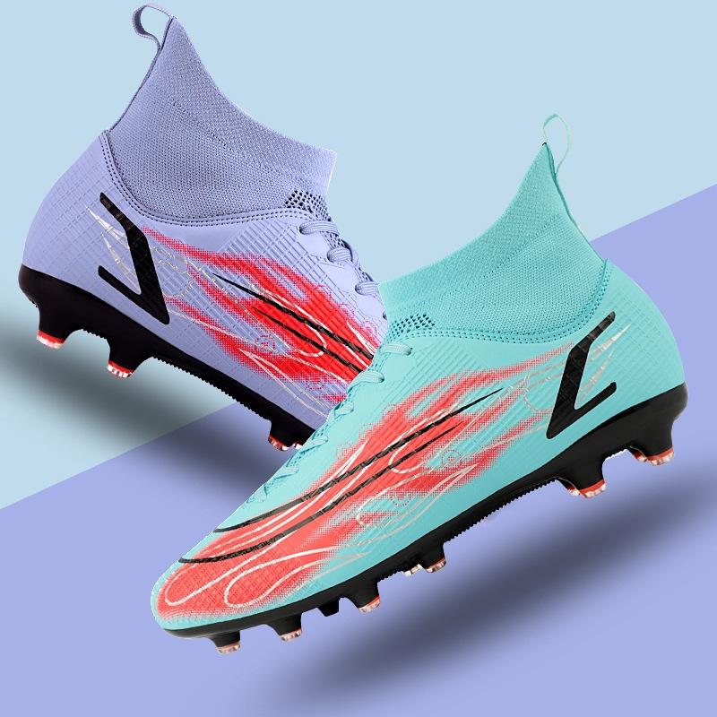 Sommer- und Herbst-High-Top-Fußballschuhe gebrochene Nägel Kunstrasen Jungen und Mädchen Studenten Trainings-Sneaker Sneaker