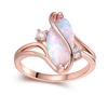 Europäisch-Amerikanischer Marquise Opal Ring: Kupferinlay Zirkon, Verdrehtes Design, Modischer und Vielseitiger Schmuck