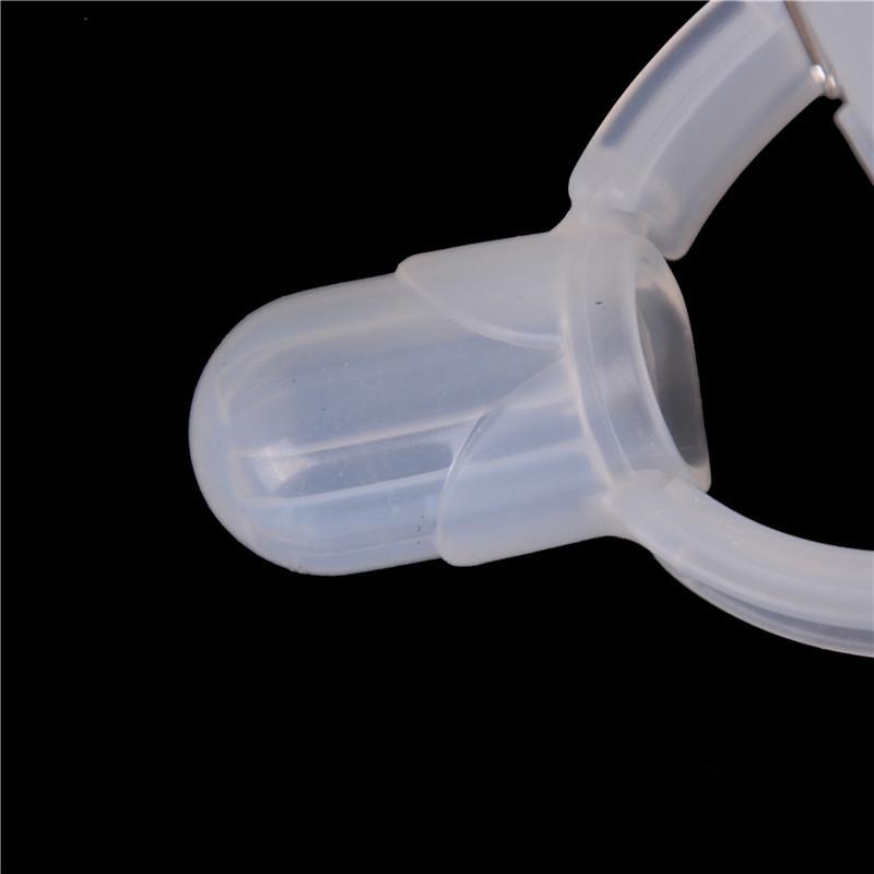 Babypleie Silikon Sunne Tommelhansker Forebygger Stoppe Fingersuging Biteleke
