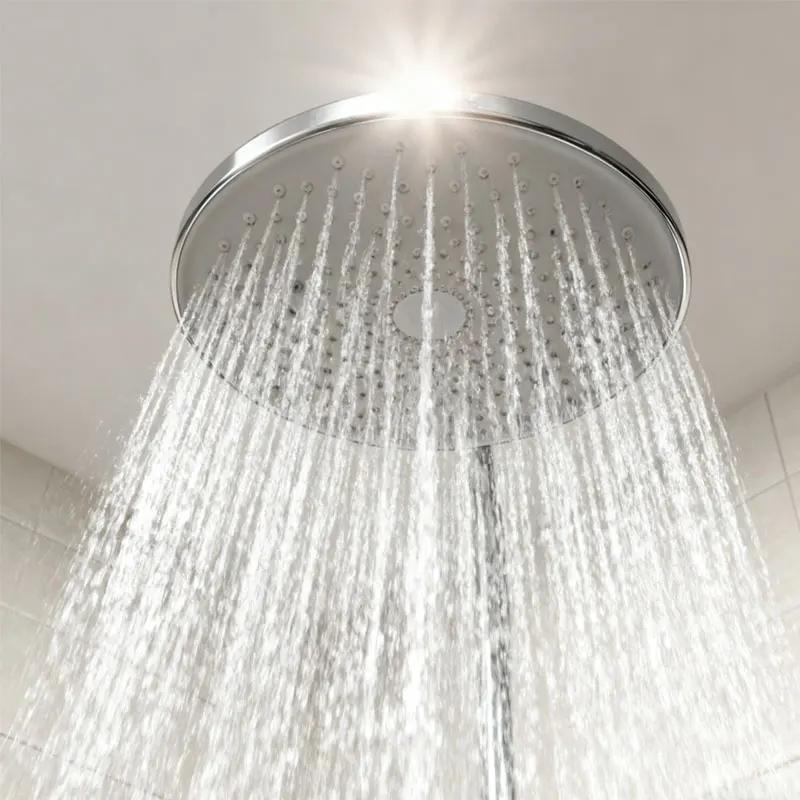 Round Large Flow Supercharge Ceiling Mounted Showerhead Home Thicken High Pressure Rainfall Bathroom Shower Head Bathroom Shower