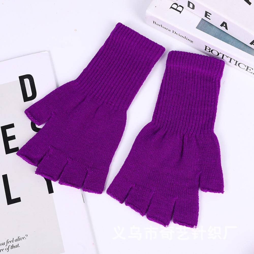 Thicken Long Mitten Warm Fingerless Gloves Fashion Knitted Gloves  Couple