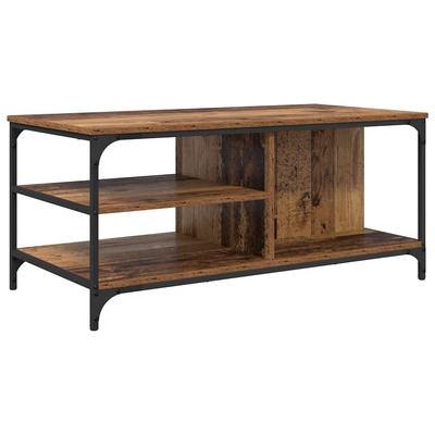 Coffee Table Reclaimed Wood Look 100 X 50 X 45 Cm Wood Based Material