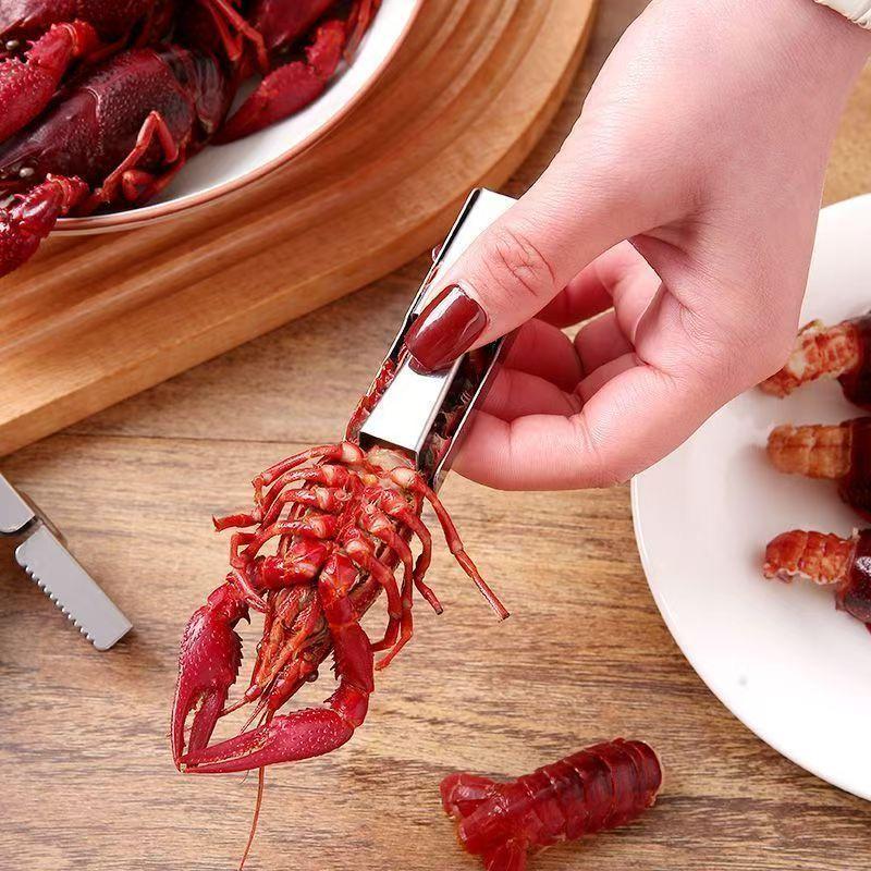 Multifunctional Crayfish Peeler Shrimp Shell Remover, Seafood Shelling Tool, Shrimp Meat Separator & Back Cutting Scissors