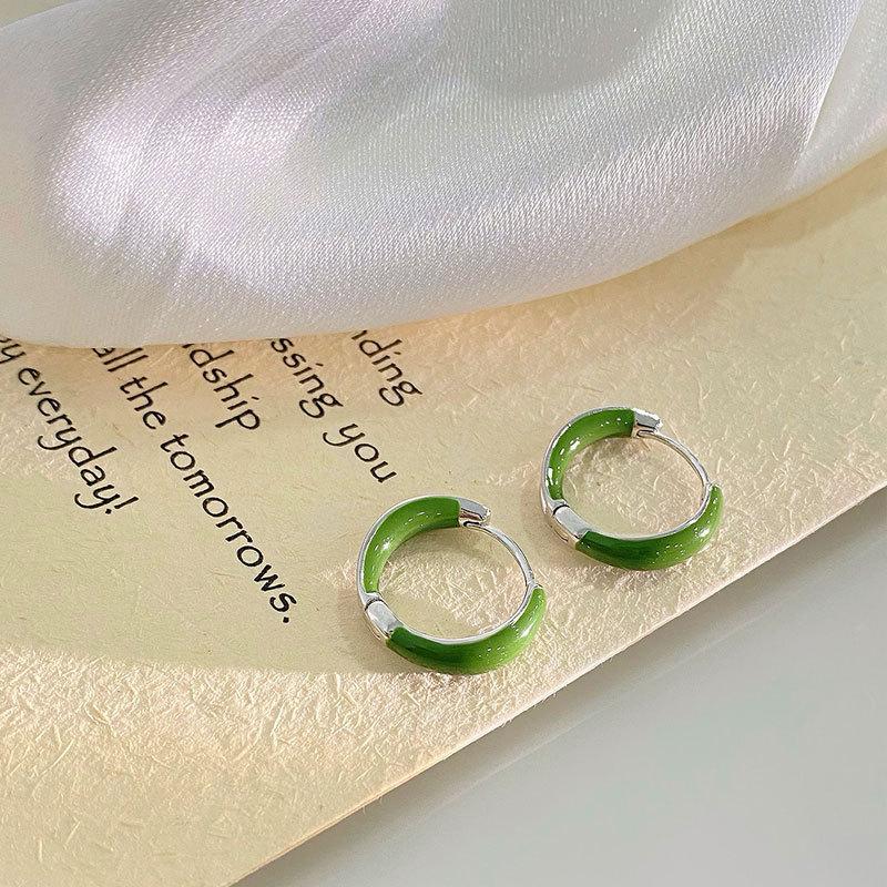 Glue-drop Asymmetric Ear Button for Women's Daily Commuting Versatile Light Luxury High-end Temperament Ear Decoration