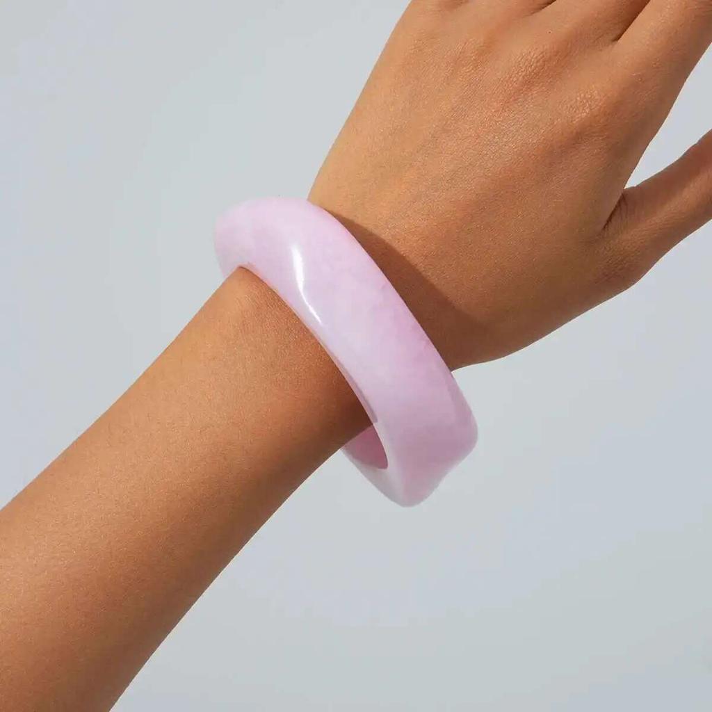 Salircon Modisch Bunt Acrylharz Dicke Armreifen Armband für Damen Übertriebenes Sommer Charm-Armband Hand Schmuck Geschenk