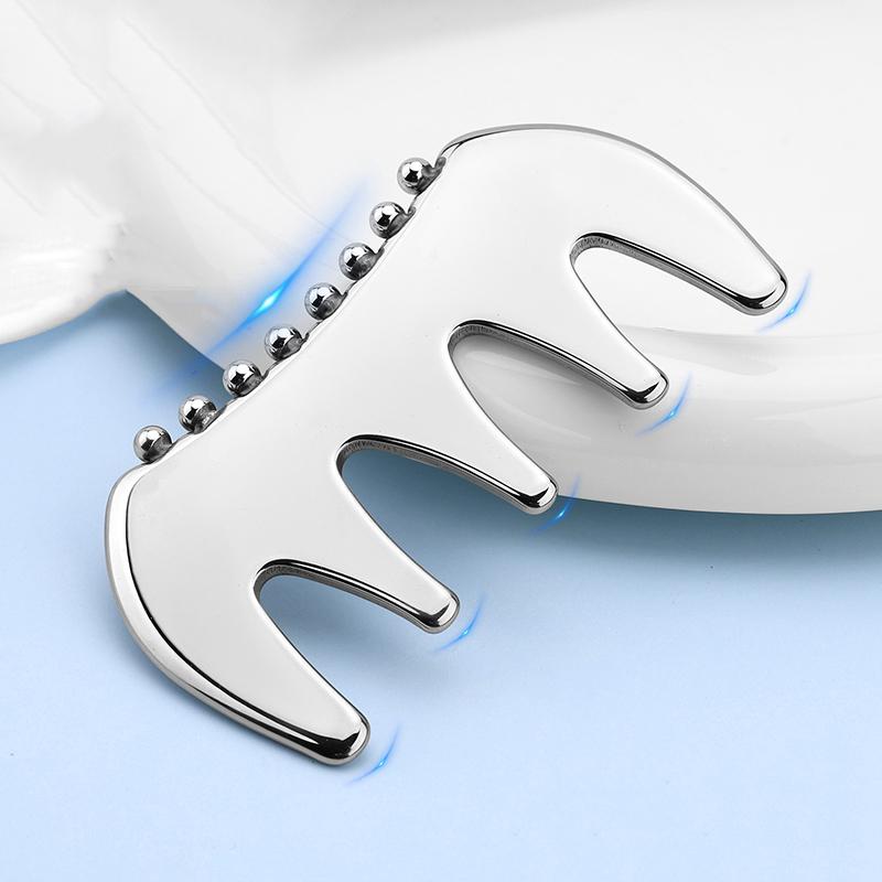 Stainless Steel Gua Sha Facial Tool – Massage Board for Acupressure, Deep Tissue Stimulation, and Facial Lifting