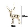 5/1PCS Gold Gazing Deer Elk Ballet Dancer Snowflake Hanging Pendents Xmas Tree Ornaments Party Holiday New Yaer Decor Supplies