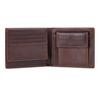 RFID Blocking Men Wallet Vintage Faux Leather Bi-fold Wallet with ID Window Coin Pocket Portable Folding Anti-Theft Credit Card Holder