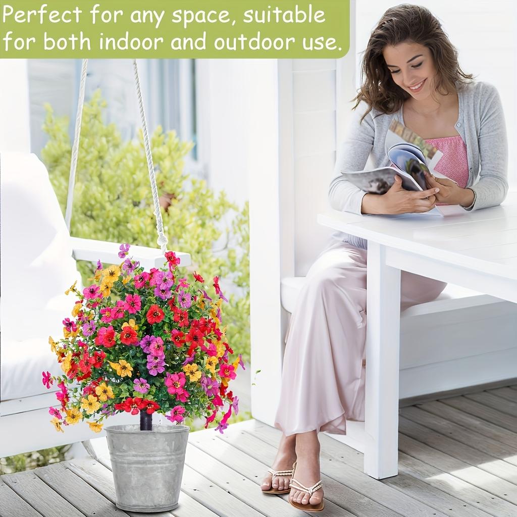 1pc Artificial Flower Violet Ground Insert with Nail Garden Decoration Artificial Flower Home Outdoor Decoration