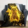 Electric Pikachu Circuitry Flannel Blanket Super Soft Warm Cozy Blanket For Sofa Bed Office Travel Allseason Home Decor Gift