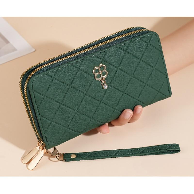 Wallet Women's Long and Large Capacity Wallet Women's Zipper Multifunctional Handbag Clip