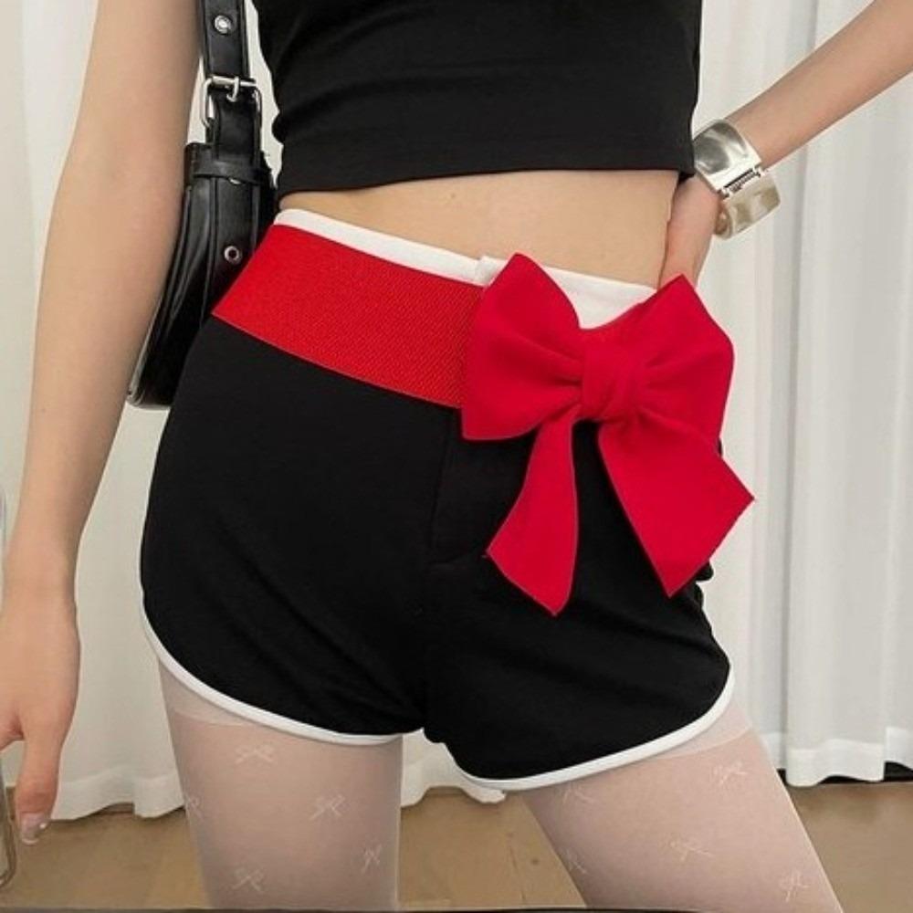 Elastic Wide Waistband Soft Evening Dress Belt Vintage Large Bow Belt  Skirt Accessories