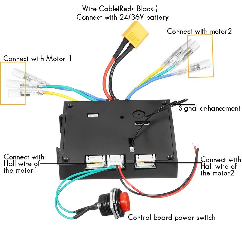 630W 24-36V Placă de Control Skateboard Electric+Telecomandă Pentru Motor Dual ESC Piese de Schimb Accesorii Scutere