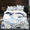 Cartoon Whale Duvet Cover King Queen Cute Ocean Animal Bedding Set for Kids Teens Adults Wildlife 2/3pcs Polyester Quilt Cover