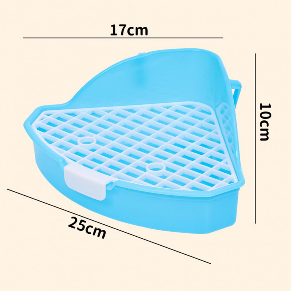 Rabbit Litter Pan Animal Potty Trainer Bunnies Corner Toilet Box Detachable Hollow Ferret Hamster Dragon Cat Guinea Pig Supplies