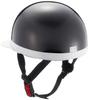 NBS Bike Parts Center Half Helmet, White Brim, Black, One Size Fits All (Head Circumference 57cm-59cm) 7101