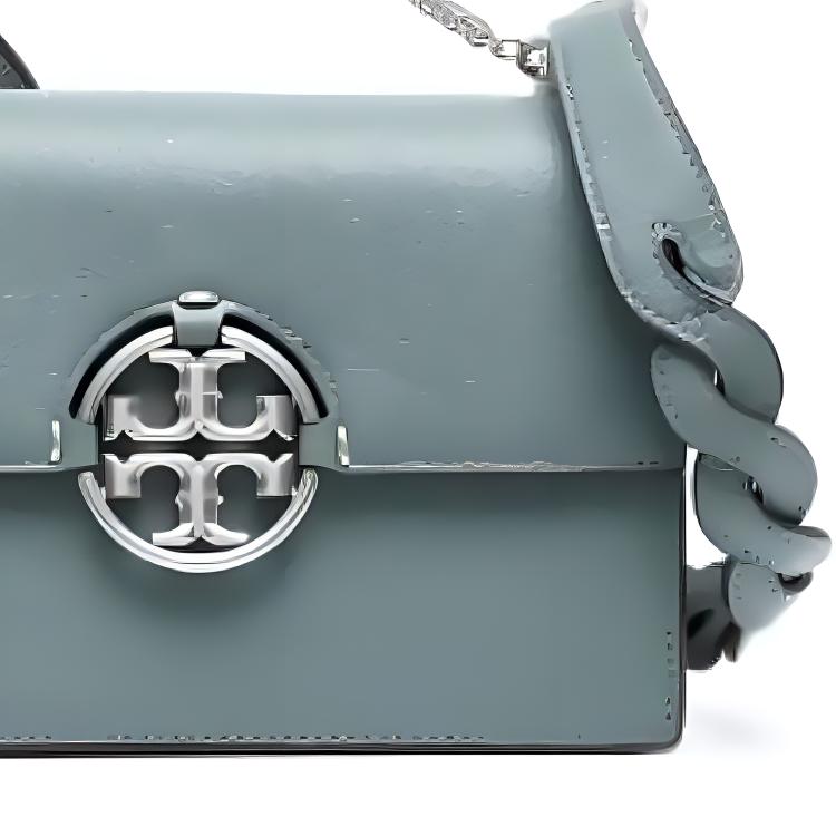Tory Burch Miller 23 Magnetic Closure Pebbled Leather Crossbody Shoulder Bag Small Women Handbags Polar-Green 88208-317