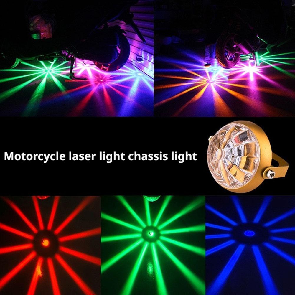 Motorcycle Chassis Light High-power Floor Light Flashing Color Light Car Truck Laser Spotlight Chassis Decoration