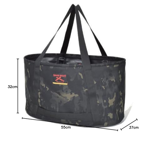 Oregonian Camper Logger Bucket Carry Bag, Black Camo, OCB2025BC