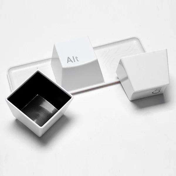 Creative Cup Black and White Color Ctrl ALT DEL Keyboard Key Coffee Tea Cup Container