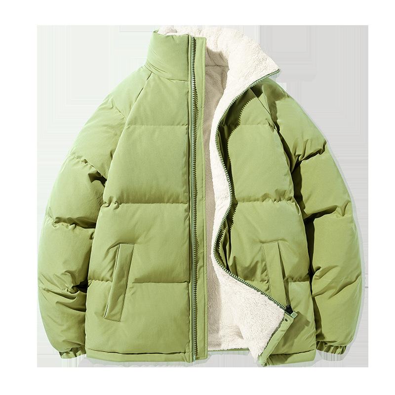 Cotton Jacket Men's Autumn and Winter Plus Velvet Warm Stand Collar Cotton Jacket Cotton Jacket Men's Casual Jacket Large-size Cold-proof Clothing