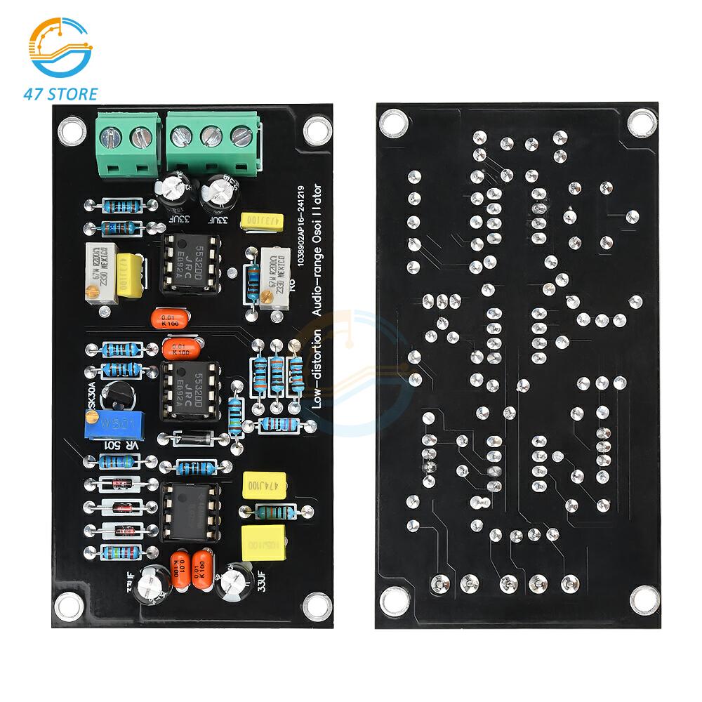 1000Hz Sine Wave Signal Generator NE5532 Chip Ultra-low Distortion Oscillator Circuit Board Power Supply ± 15V 30mA
