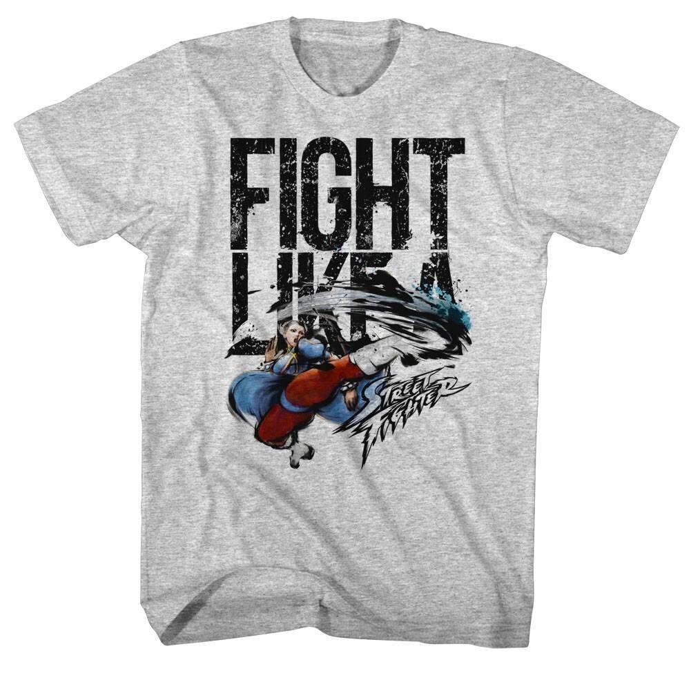 Street Fighter Chun Li Fight Like A Men T Shirt XXL