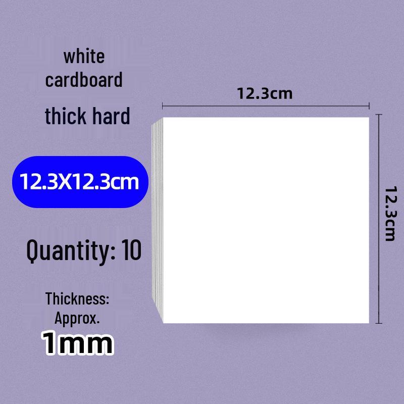 Handmade Children’s Cards: Thick White Cardstock with 4 Gray Colored Cards and Kraft Backing