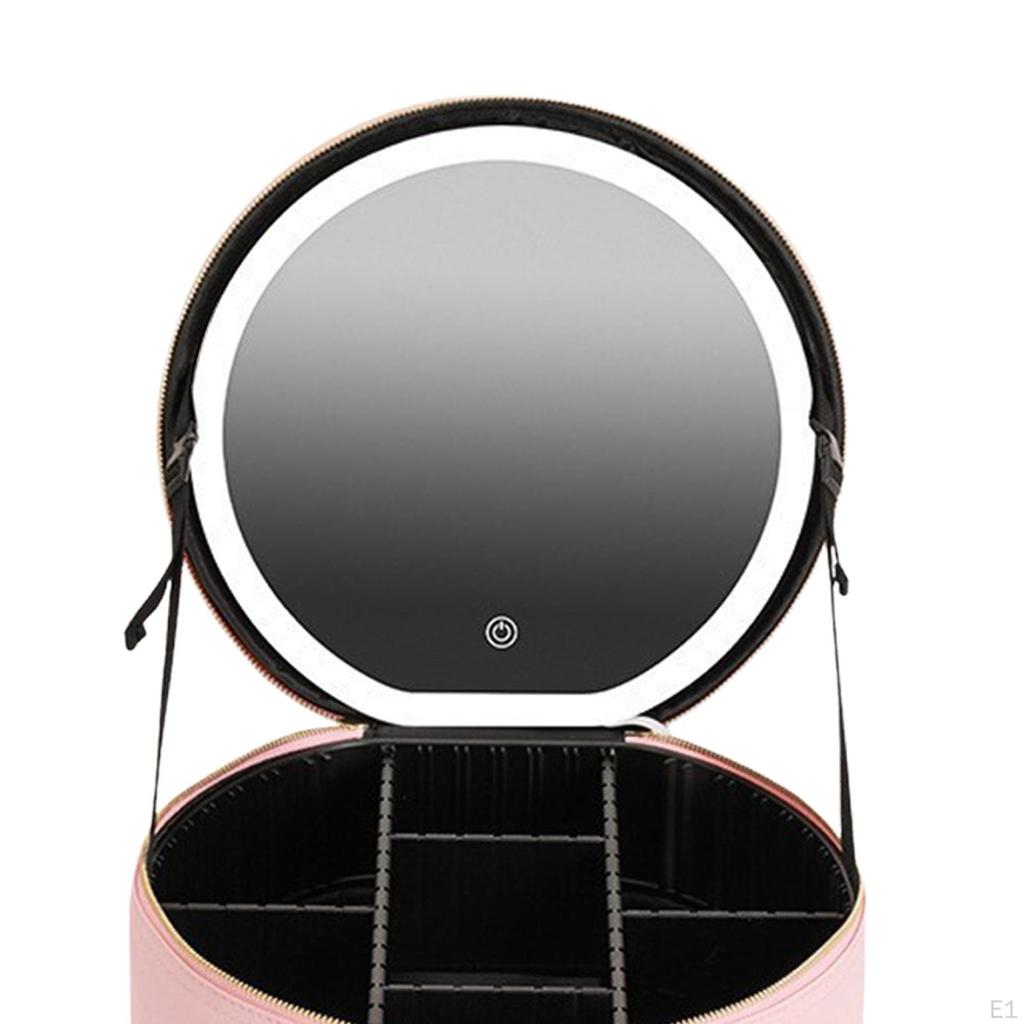 LED Makeup Case with Mirror Travel Organizer Professional Portable Large Capacity Cosmetic Storage