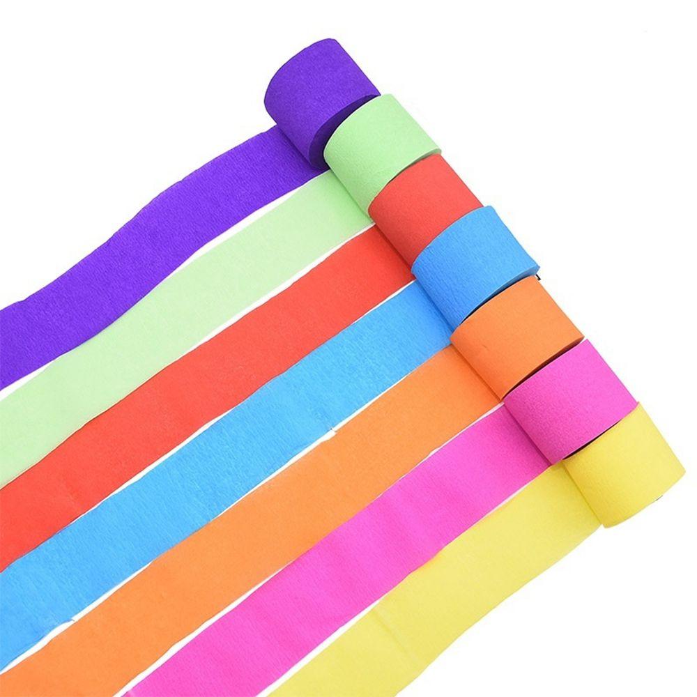Handmade Children Birthday Party Decoration Crinkled Papers Crepe Paper Streamer Roll Craft