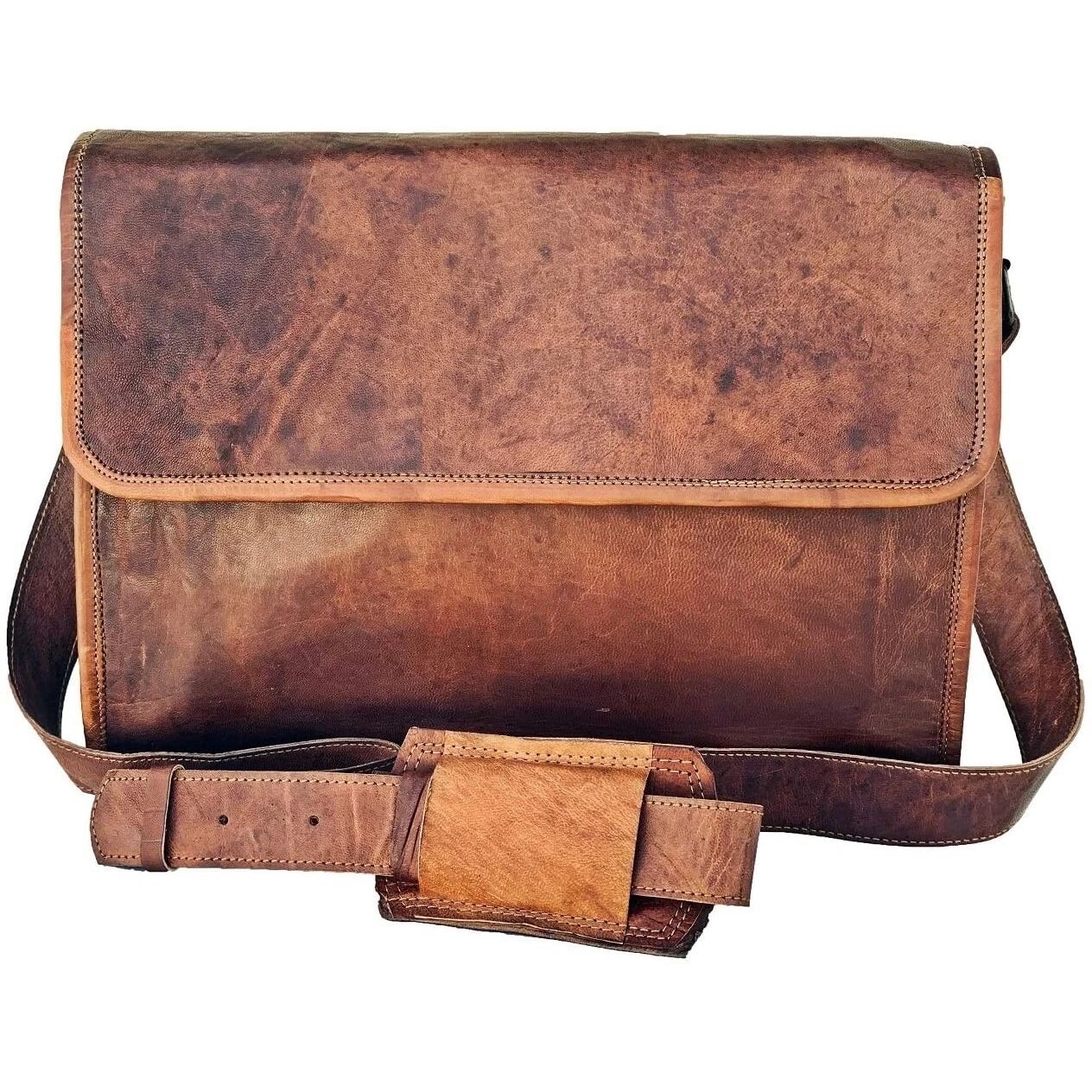 

Новая женская кожаная сумка-мессенджер тактический портфель сатчел сумка для ноутбука через плечо 15 x 11 x 5 in коричневый