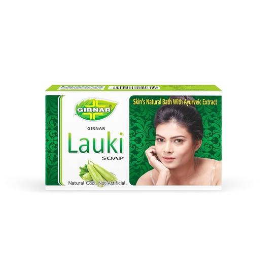 Sapone Girnar Lauki | Sapone Senza Talco | Sapone di Grado A per Pelle Idratata | 100g | Confezione da 4