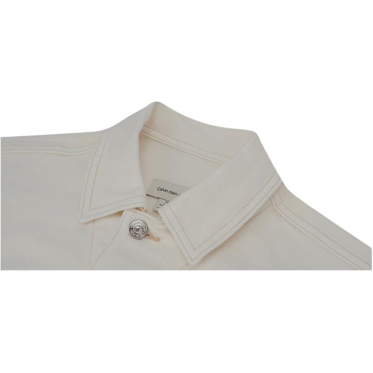 Calvin Klein Vintage Style White Denim Jacket Women Jackets 47D808G