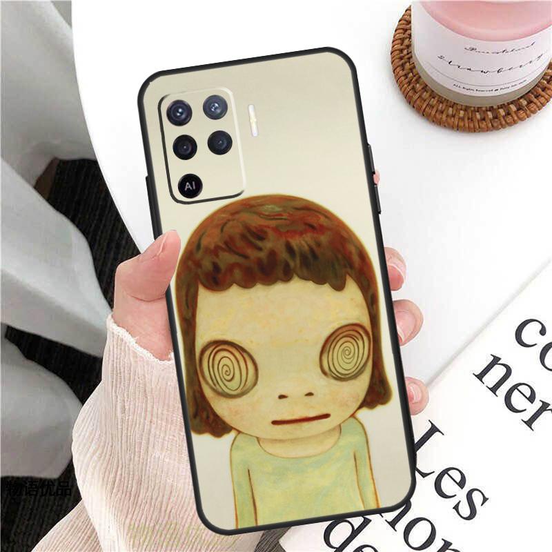 Yoshitomo Nara Case For Oppo A78 A54 A74 A94 A17 A57 A77 A76 A16 A96 A18 A60 A80 A40 A38 A58 A98 A15 A5 Pro
