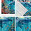 2D Flat Printing 2pcs Curtain Dolphins Coral Reef Ocean Digital Printed Polyester Drapes Festive Holiday Perfect for Photo
