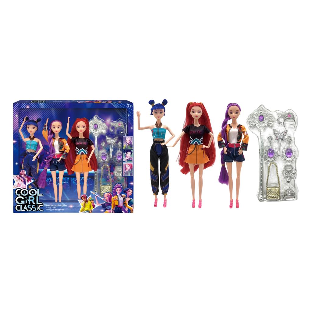 Fashionable Plastic Doll Figures Collection With Unique Stylish Outfits And Colorful Hairstyles Perfect Gift For Kids To And Creat
