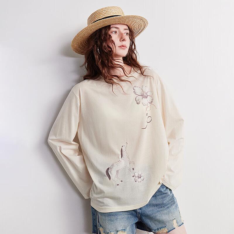 Chuyu Women's Lightweight Floral Print Long Sleeve T-Shirt