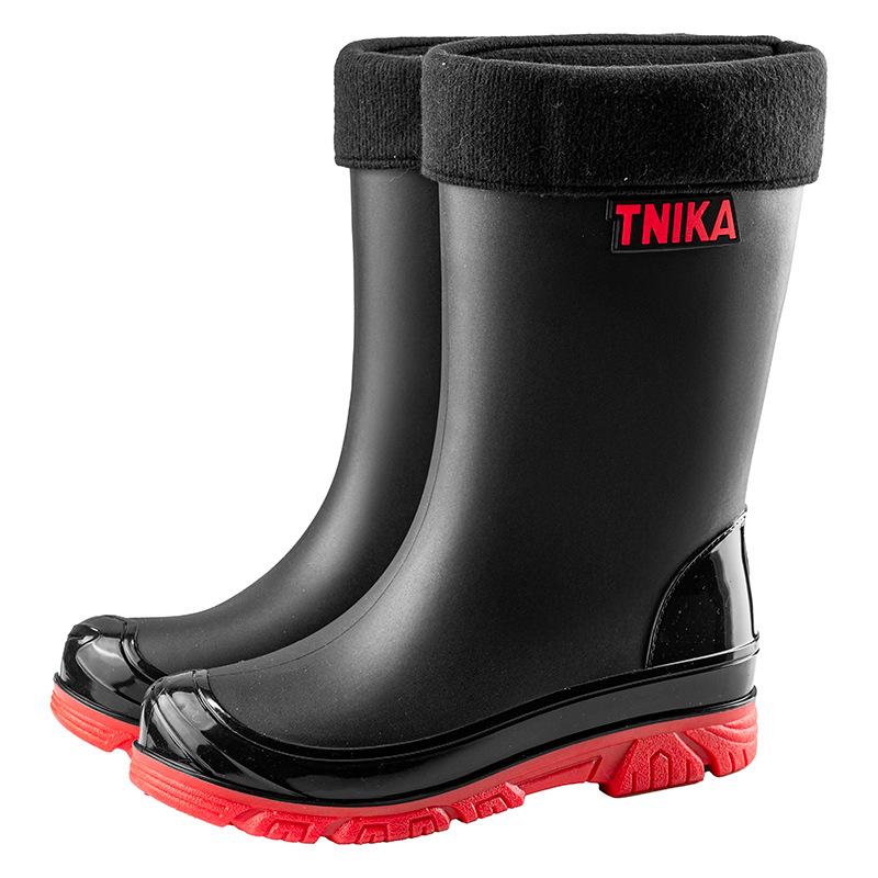 Fashion men's rain shoes rainy night anti-beam of light mouth integrated bundle mouth waterproof shoes non-slip men's rain boots fishing rubber shoes