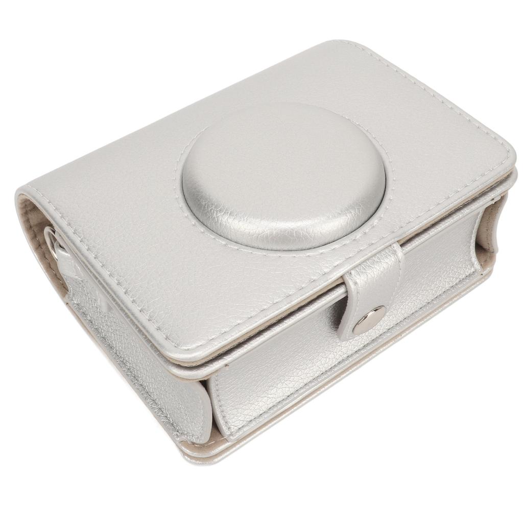Camera Case Vintage Magnetic Top Scratch Proof with Shoulder Strap Camera PU Leather Bag for