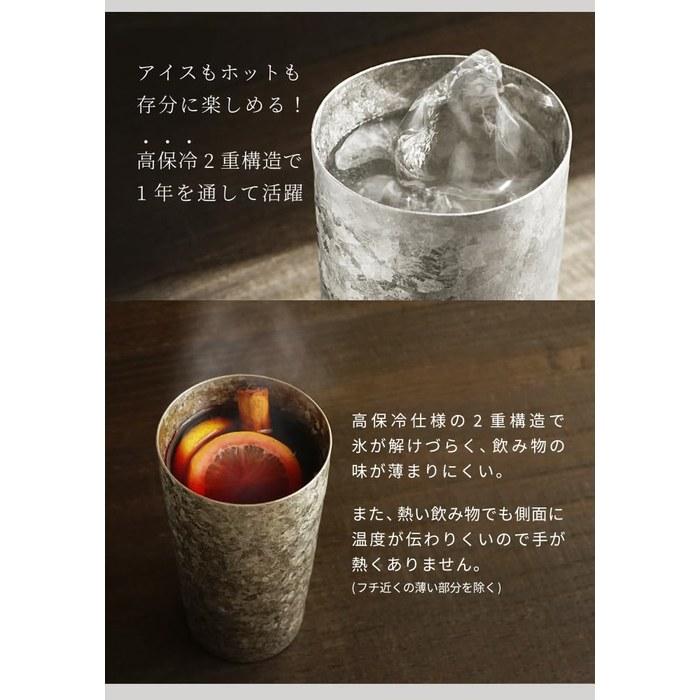 HORIE Titanium Double Wall Tumbler Kamoyaki Light 270ml, Gold