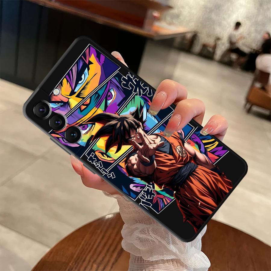 Case for Samsung Galaxy A35 A25 A71 A24 A55 A22 A52 A51 A73 A26 A72 A41 A23 A53 A36 A32 Black Soft Phone Cover Dragon Ball Son