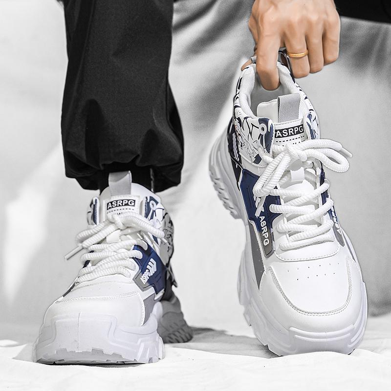 New Men's Fashion Casual Low Top Sports Shoes Students Thick Sole Comfortable Sneakers Boys Male Classic Breathable Basketball Shoes