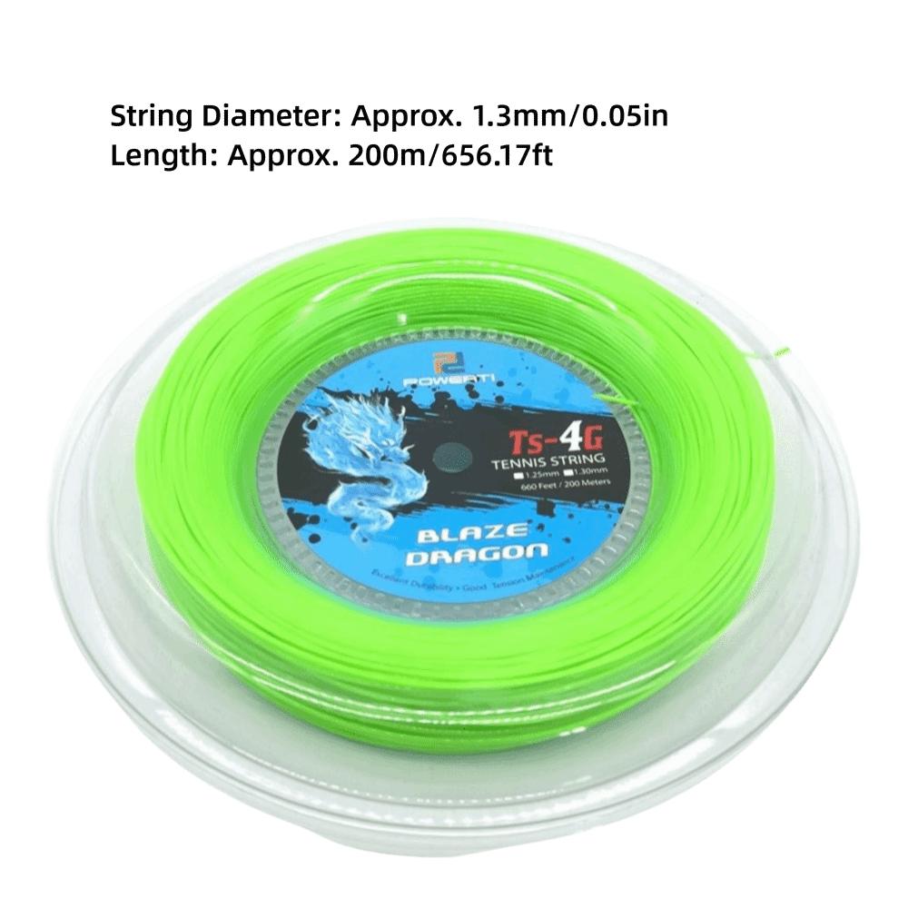 Smooth Tennis String Polyester Neon Green Tennis String Racquet String  For Tennis Racket