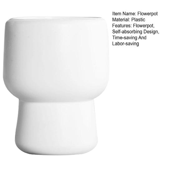 Self-absorbing Flowerpot with Cotton Rope Planter Double-layer Breathable Structure And Water Storage Tank Flower Pot for Indoor Plants
