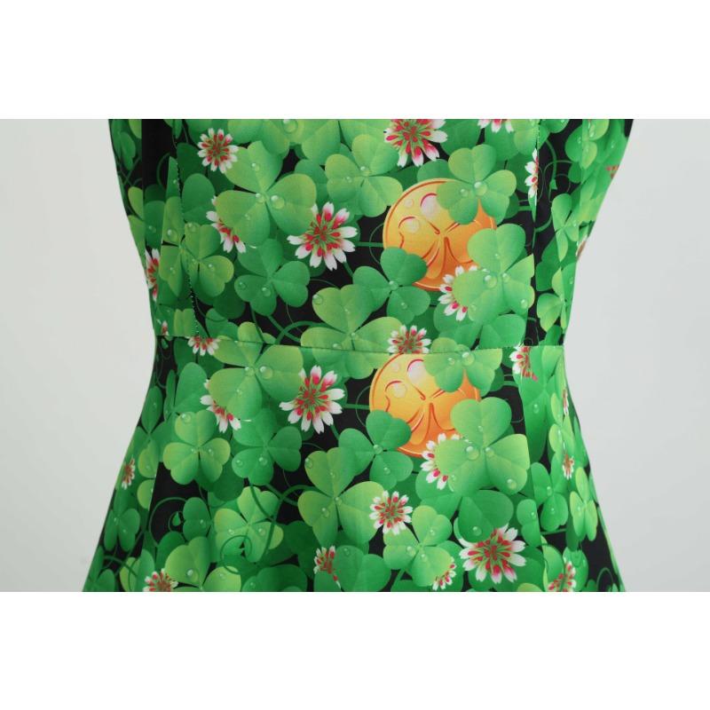 Irish Festival Source Hepburn Vintage St Patrick's Printed Dress