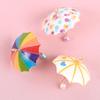 5Pcs Dollhouse Mini Simulation Small Umbrella Diy Earrings Necklace Charms Scrapbooking Embellishment Craft Decoration